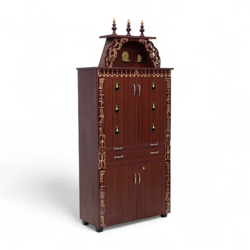 S.p.c. wood double door pooja
