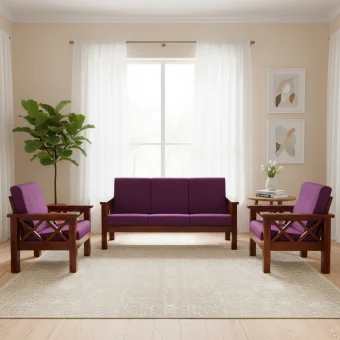 Babu wooden sofa set (3x3)