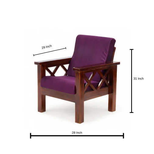 Babu wooden sofa set (3x3)
