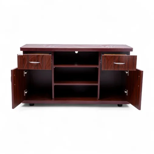 Srvf led 4"ft 2 door 2 drawer glass