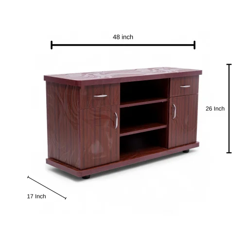 Srvf led 4"ft 2 door 2 drawer glass