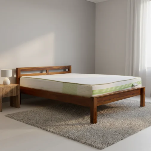 Bd-swastik wooden cot(1.5m)