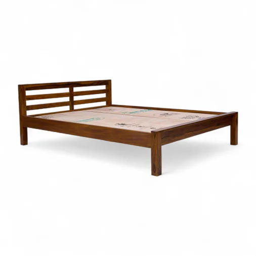 Bd-swastik wooden cot(1.5m)