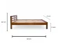 Bd-swastik wooden cot(1.5m)