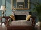 Leaf wooden sofa (long puffy)
