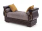 Leaf wooden sofa (long puffy)
